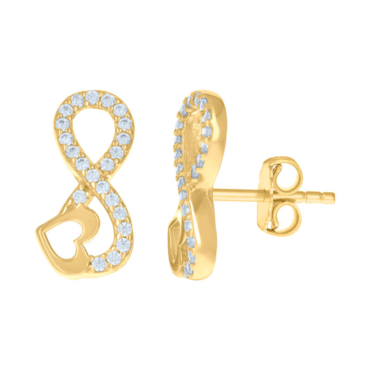 14Kt Gold Cz Earrings