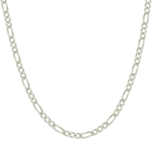 925 Silver Solid Pave Classic Figaro 3.0mm