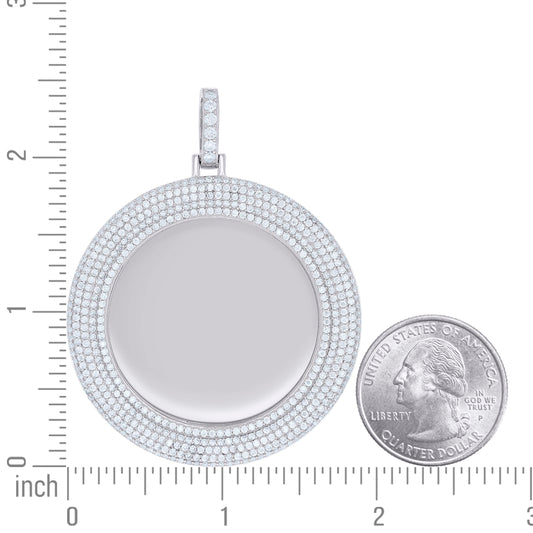 925 Sterling Silver 5.46Ctw Moissanite Pendant