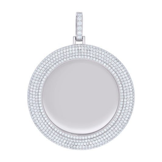 925 Sterling Silver 5.46Ctw Moissanite Pendant