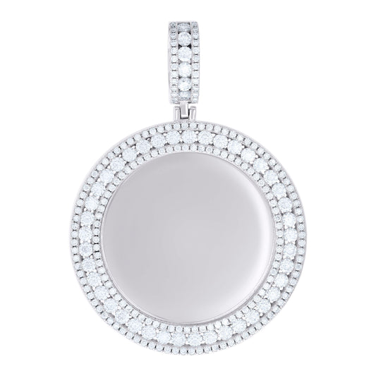 925 Sterling Silver 3.94Ctw Moissanite Pendant