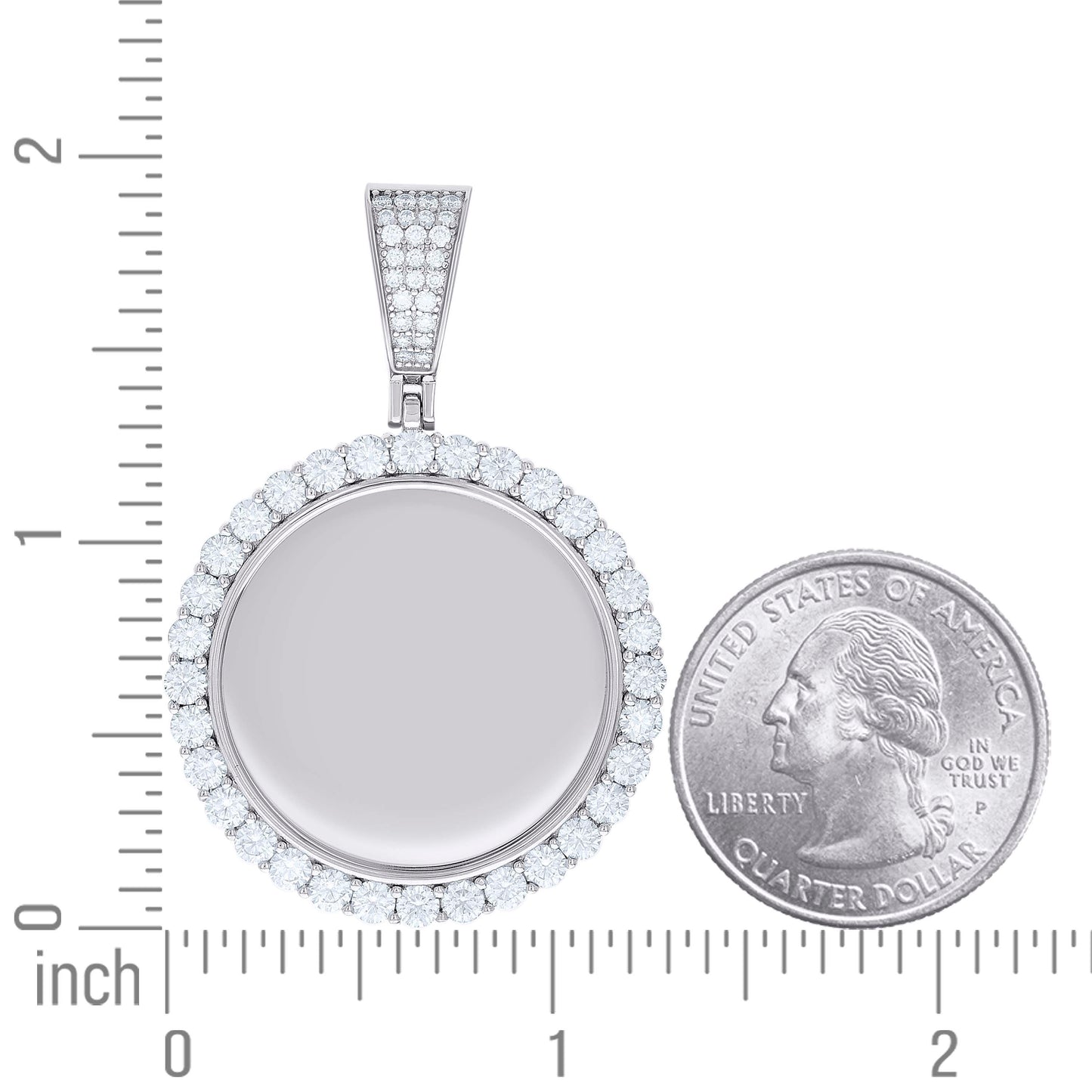 925 Sterling Silver 3.74Ctw Moissanite Pendant