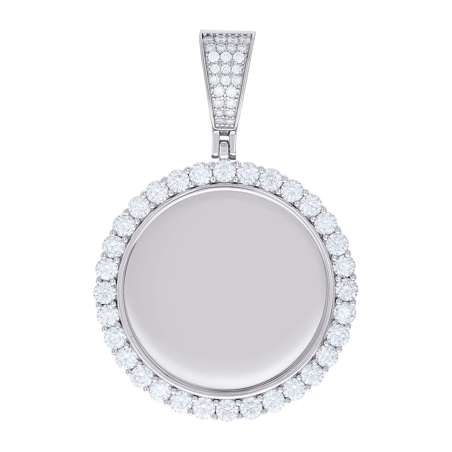 925 Sterling Silver 3.74Ctw Moissanite Pendant