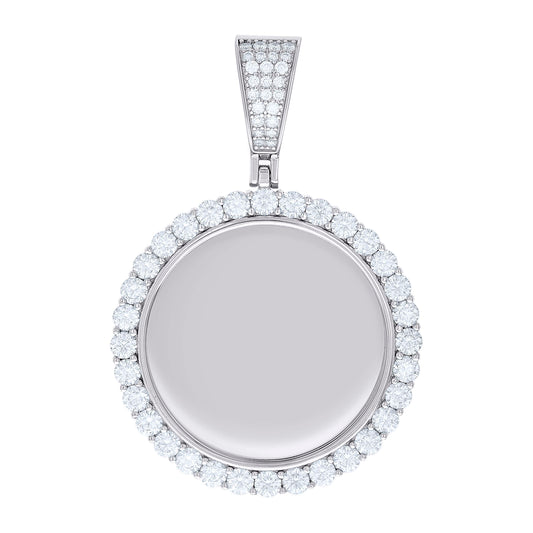 925 Sterling Silver 3.74Ctw Moissanite Pendant