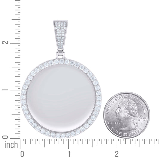 925 Sterling Silver 4.90Ctw Moissanite Pendant