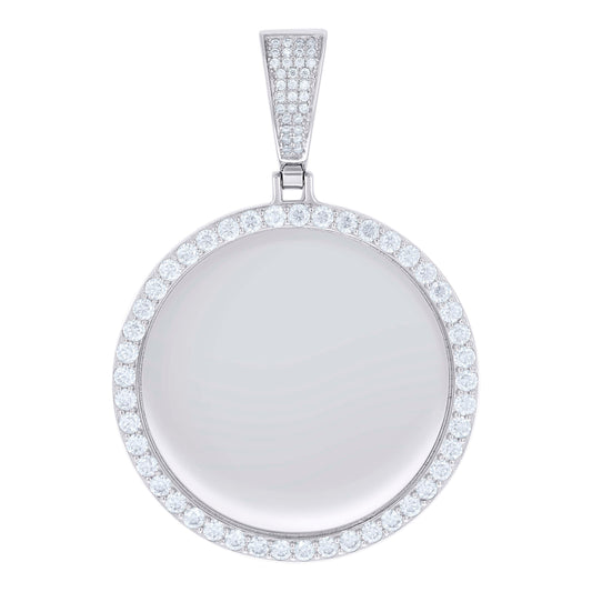 925 Sterling Silver 4.90Ctw Moissanite Pendant