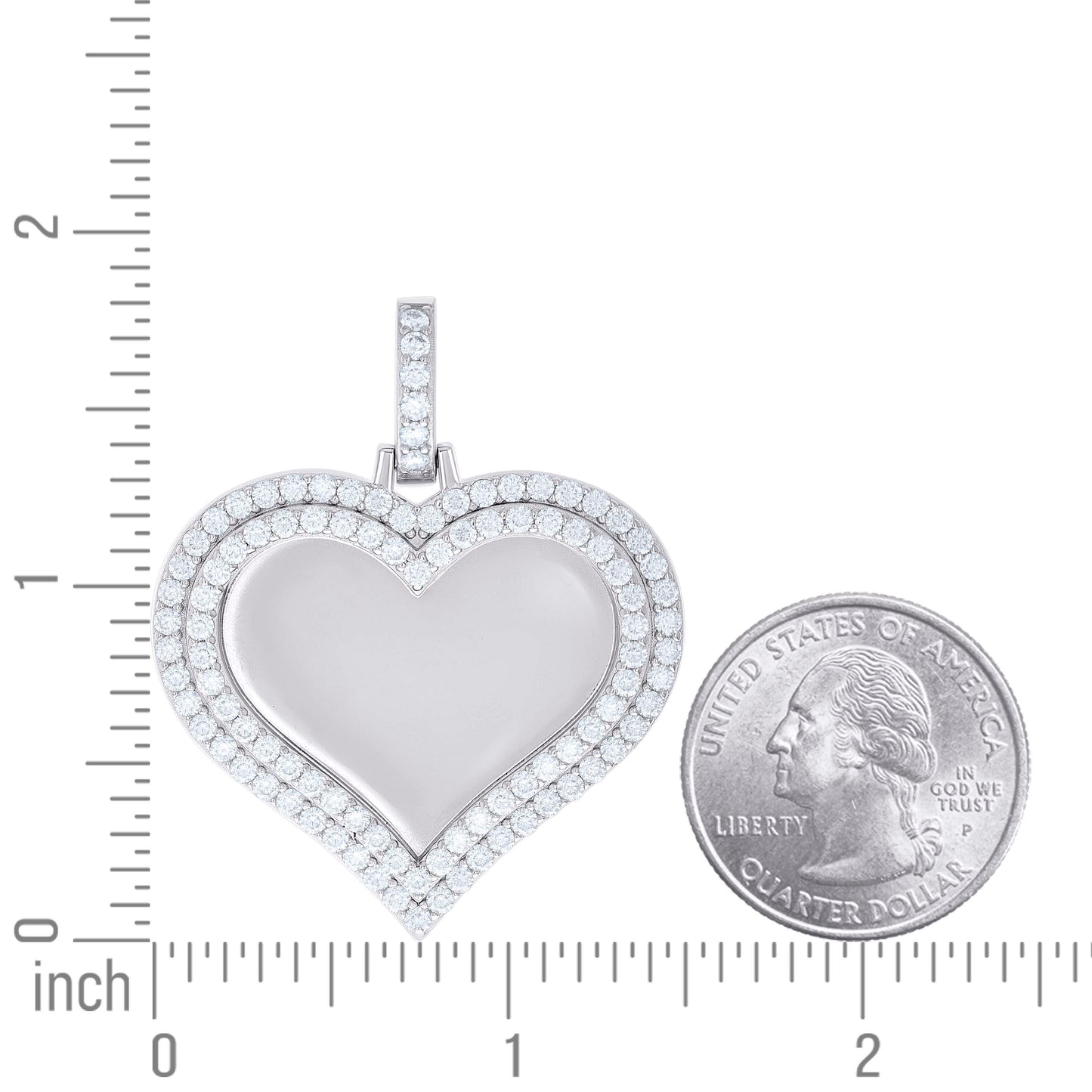 925 Sterling Silver 3.76Ctw Moissanite Pendant