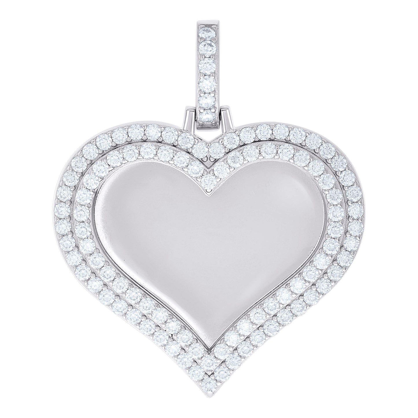 925 Sterling Silver 3.76Ctw Moissanite Pendant