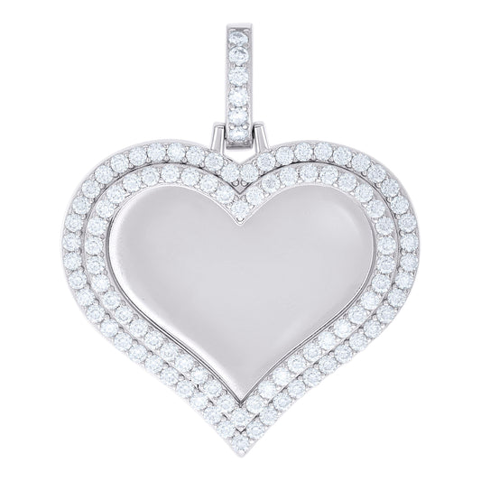 925 Sterling Silver 3.76Ctw Moissanite Pendant