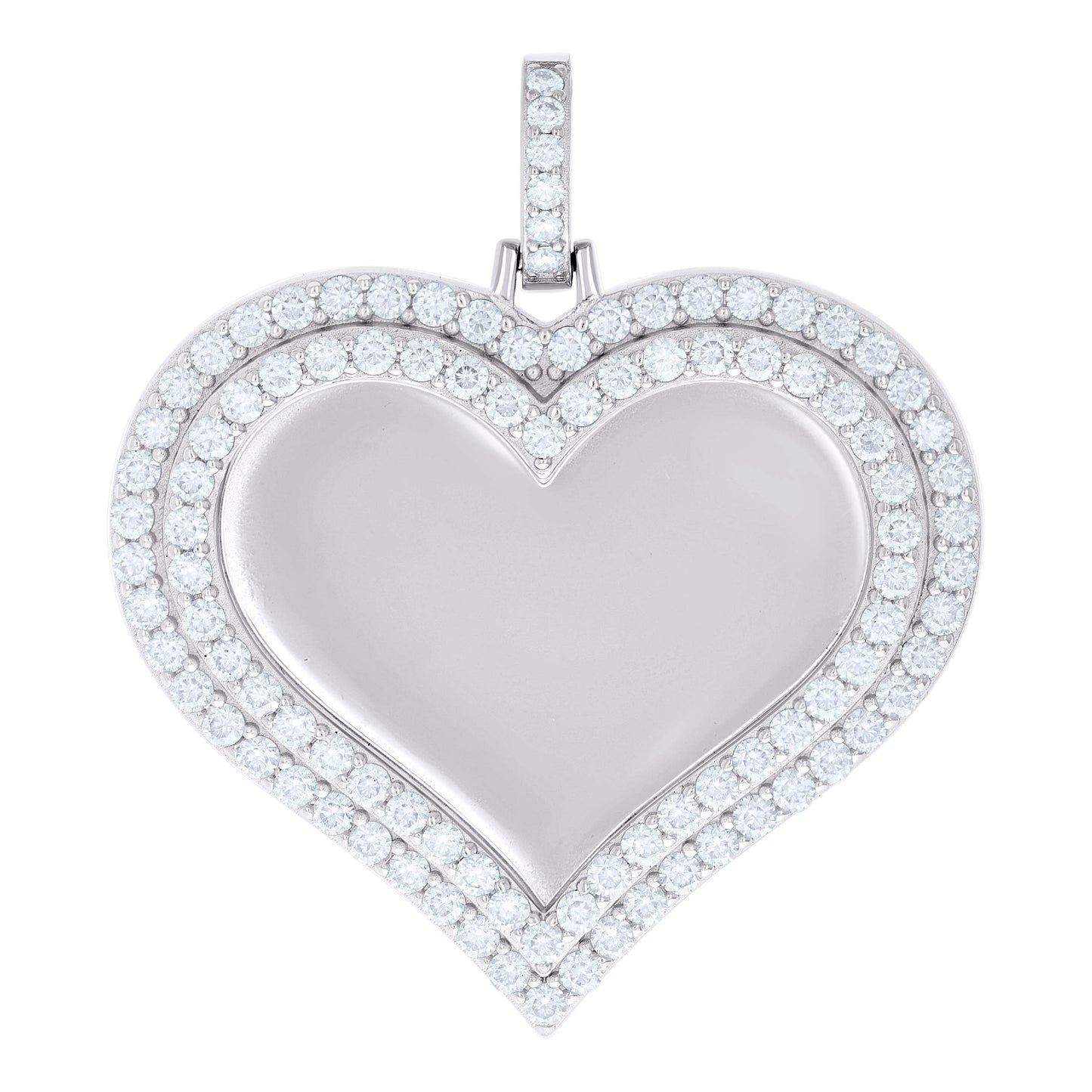 925 Sterling Silver 6.93Ctw Moissanite Pendant