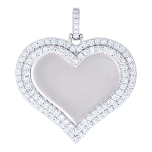 925 Sterling Silver 6.93Ctw Moissanite Pendant