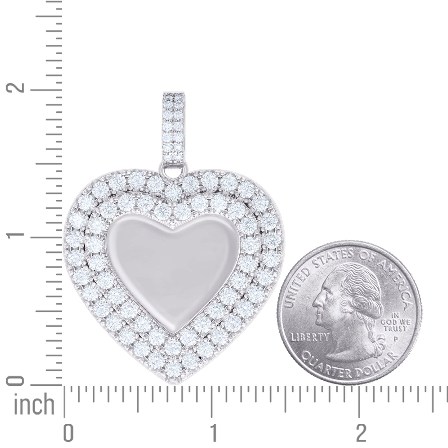 925 Sterling Silver 7.82Ctw Moissanite Pendant