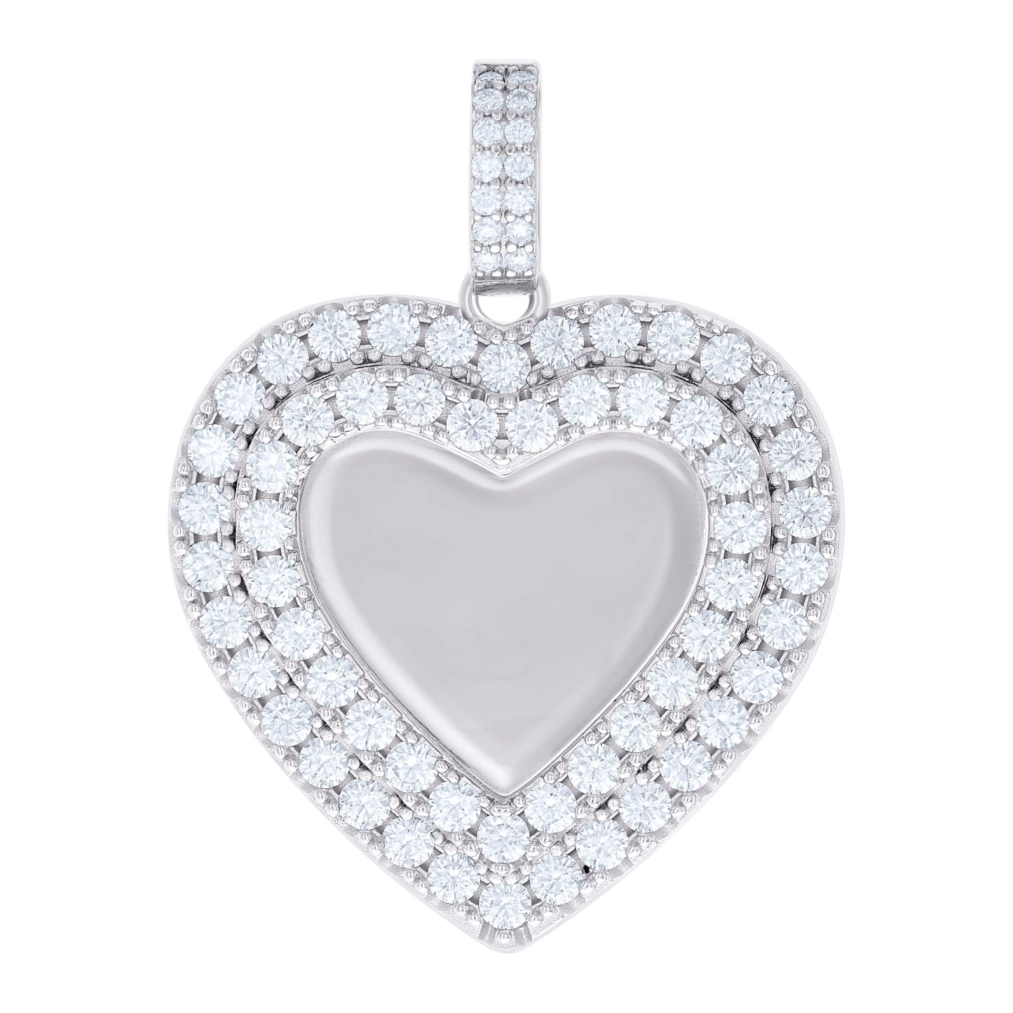 925 Sterling Silver 7.82Ctw Moissanite Pendant