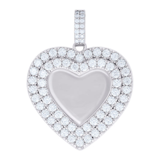 925 Sterling Silver 7.82Ctw Moissanite Pendant