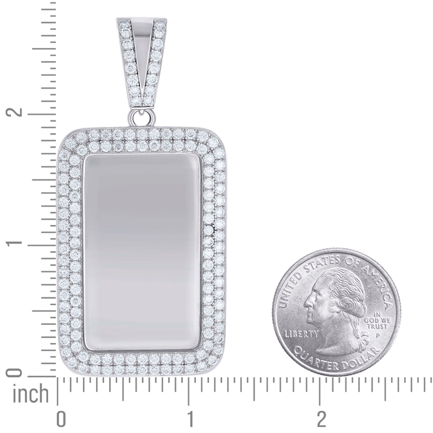 925 Sterling Silver 6.49Ctw Moissanite Pendant