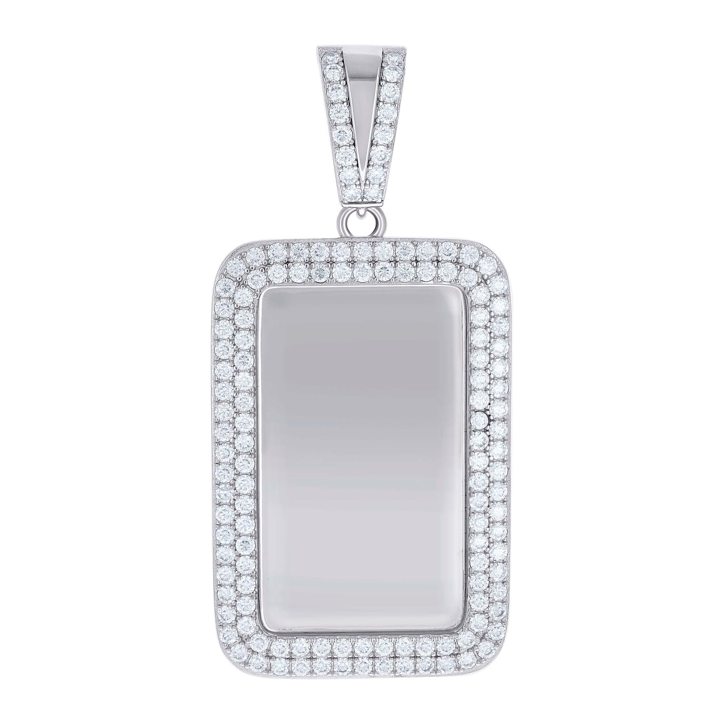 925 Sterling Silver 6.49Ctw Moissanite Pendant