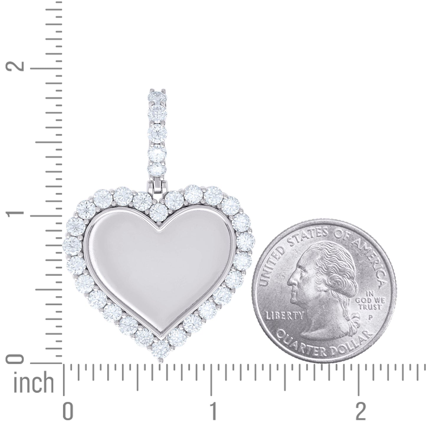 925 Sterling Silver 6.39Ctw Moissanite Pendant