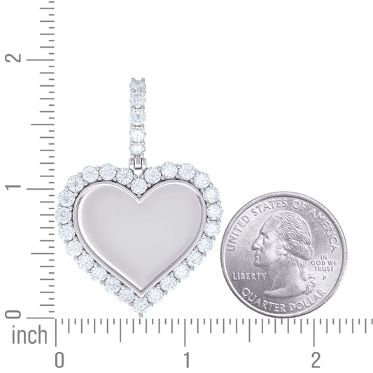 925 Sterling Silver 6.39Ctw Moissanite Pendant