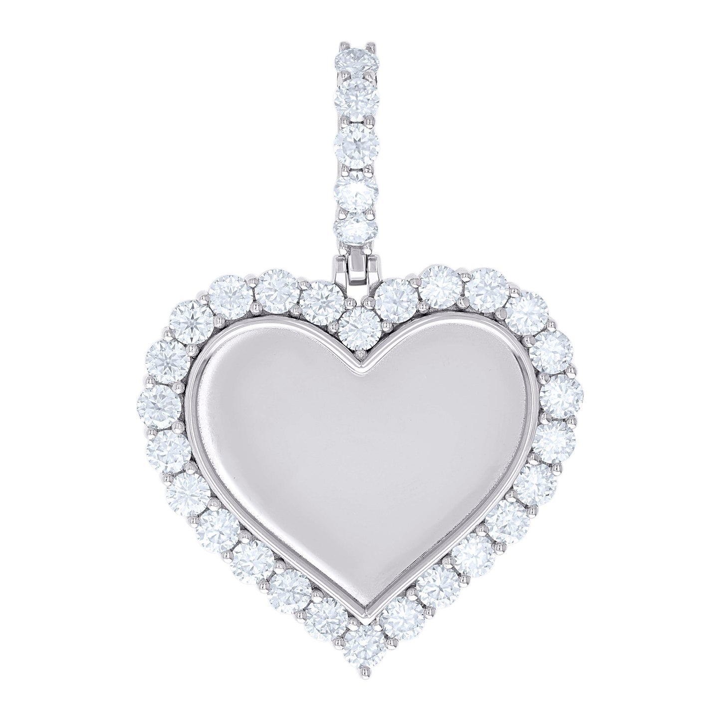 925 Sterling Silver 6.39Ctw Moissanite Pendant