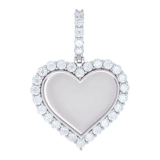 925 Sterling Silver 6.39Ctw Moissanite Pendant