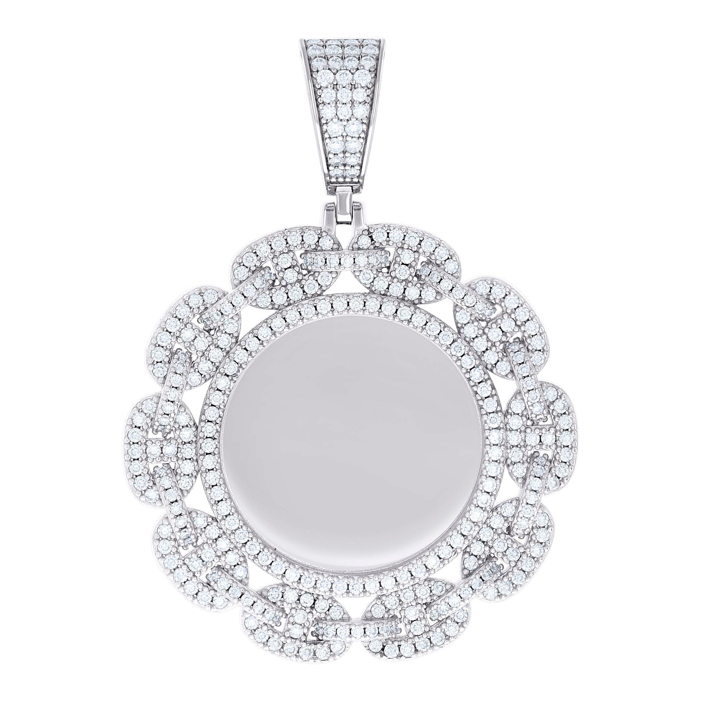 925 Sterling Silver 4.38Ctw Moissanite Pendant