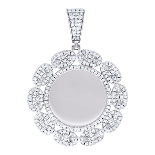 925 Sterling Silver 4.38Ctw Moissanite Pendant