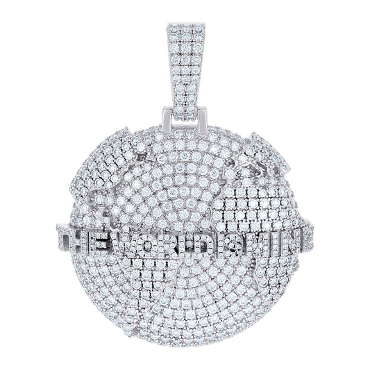 925 Sterling Silver 11.19Ctw Moissanite Pendant