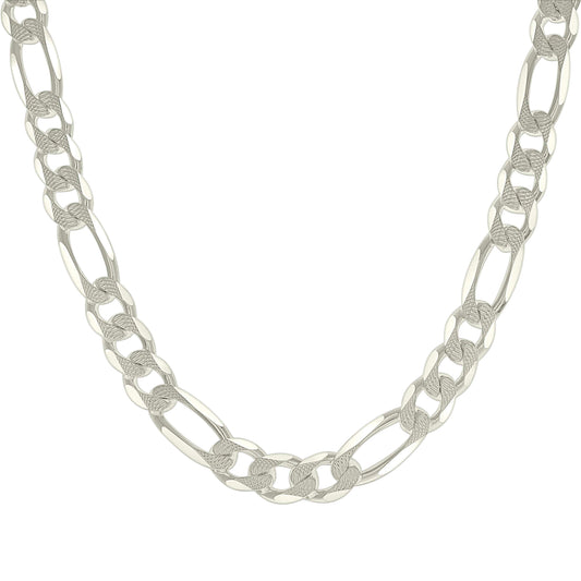 925 Silver Solid Pave Classic Figaro 11.0mm