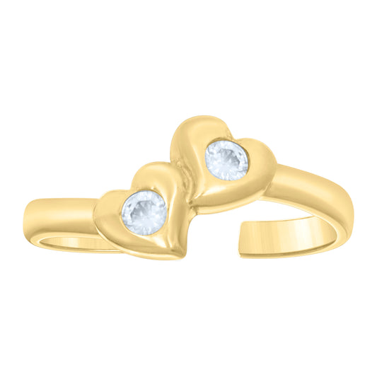 10Kt Gold Cz Toe Ring