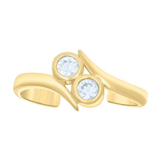 10Kt Gold Cz Toe Ring