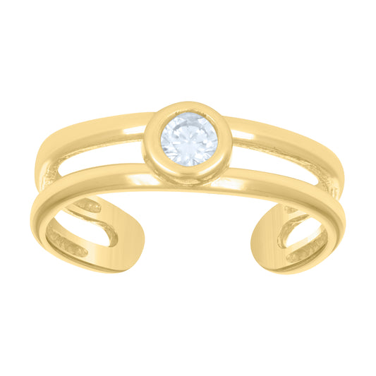 10Kt Gold Cz Toe Ring