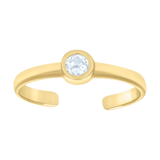 10Kt Gold Cz Toe Ring