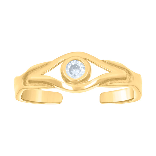 10Kt Gold Cz Toe Ring