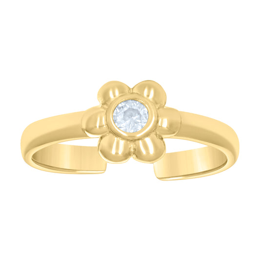 10Kt Gold Cz Toe Ring