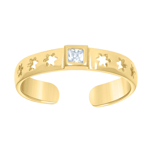 10Kt Gold Cz Toe Ring