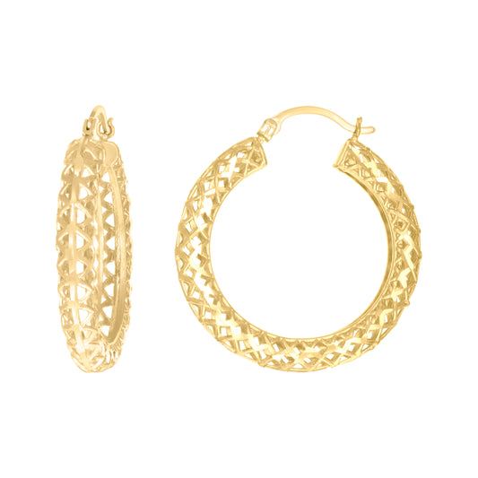 10Kt Gold Cz Earring
