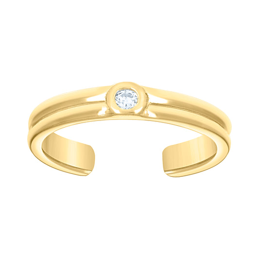10Kt Gold Cz Toe Ring