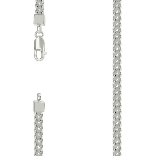925 Silver Hollow Franco Chain Silver 4.2mm