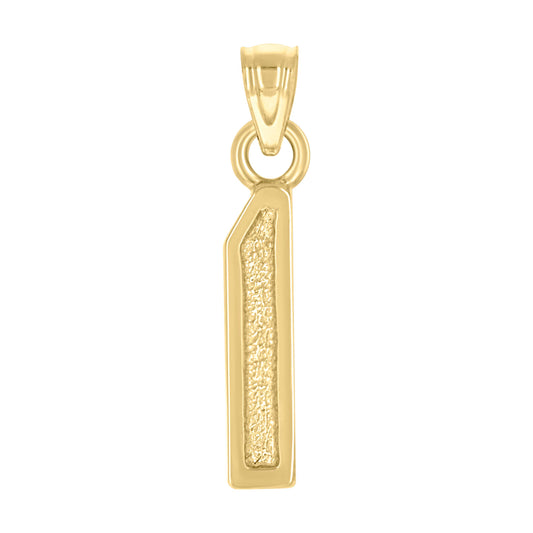 14Kt Gold Pendant Number "1"