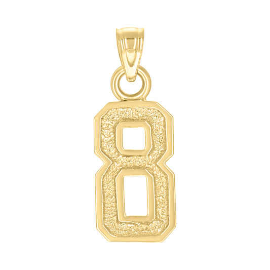 14Kt Gold Pendant Number "8"