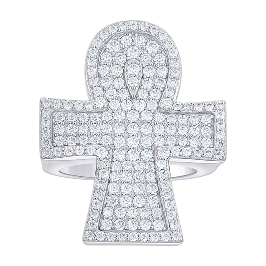 925 Sterling Silver Moissanite Ring S9