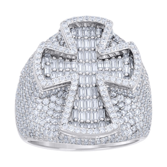 925 Sterling Silver Moissanite Ring S9