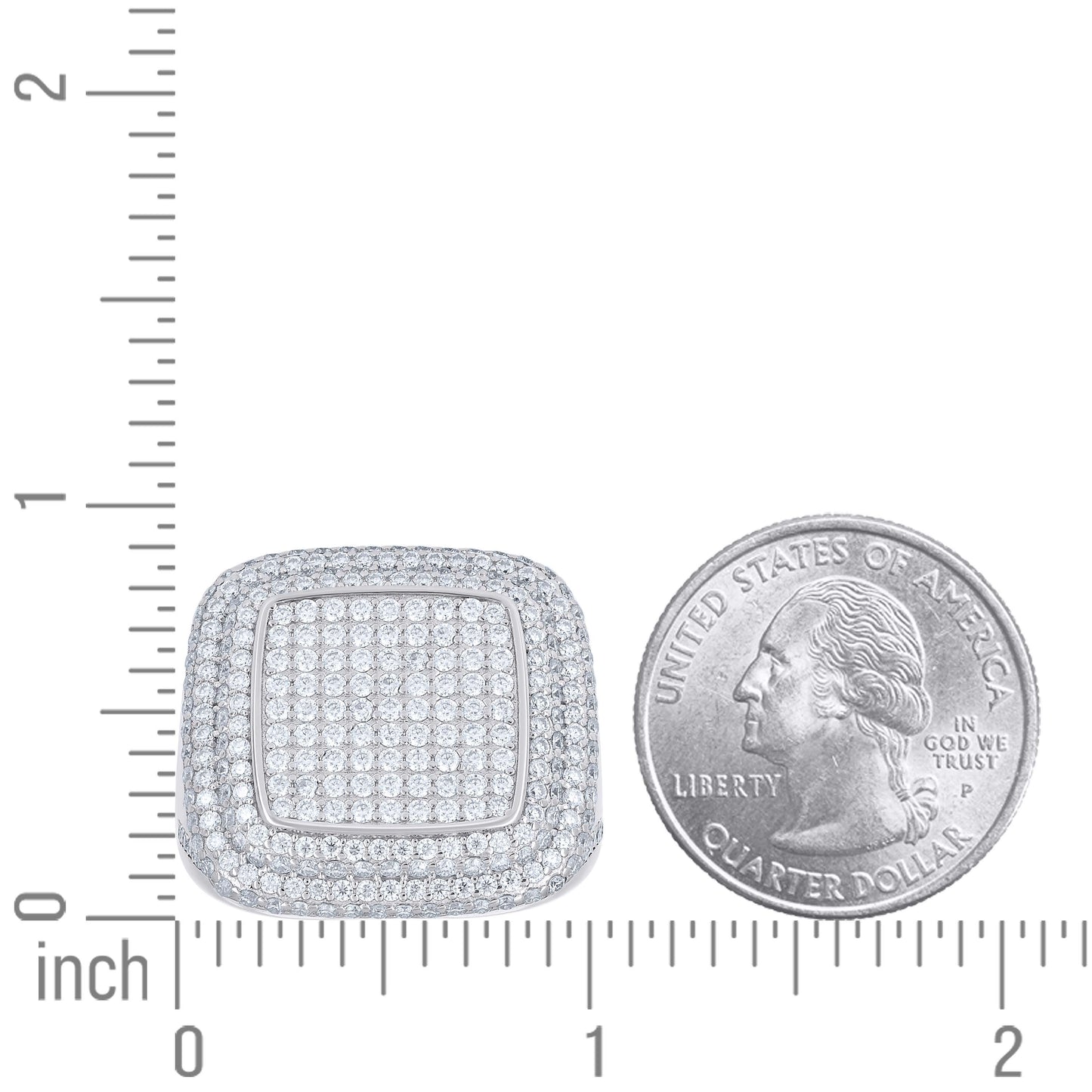 925 Sterling Silver Moissanite Ring S10