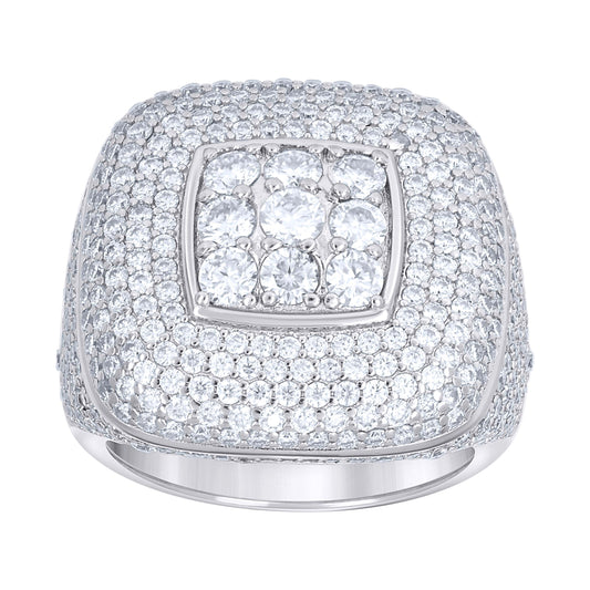 925 Sterling Silver Moissanite Ring S9