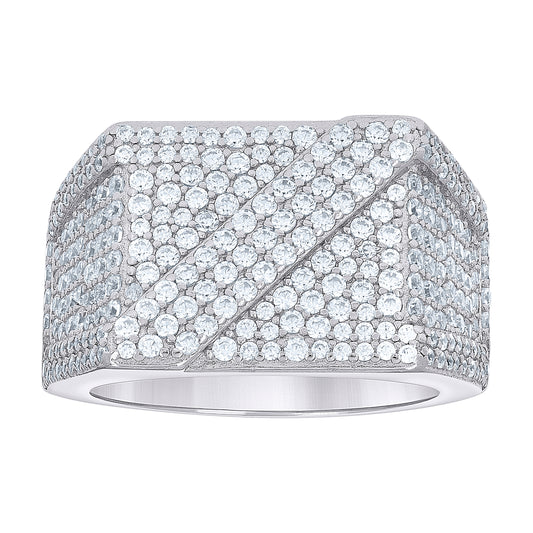 925 Sterling Silver 2.65Ctw Moissanite Ring S9