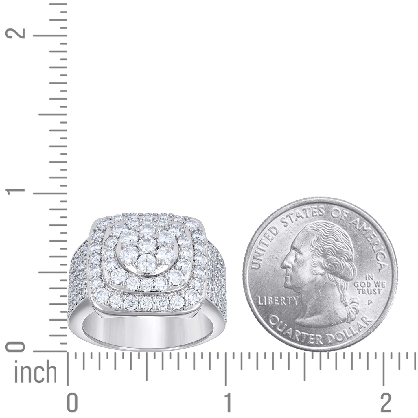 925 Sterling Silver Moissanite Ring S9