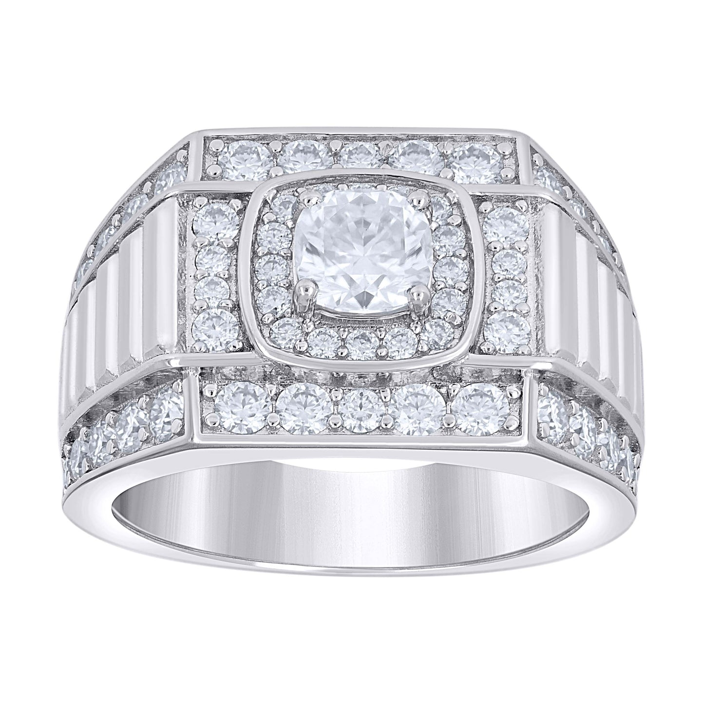 925 Sterling Silver Moissanite Ring S9