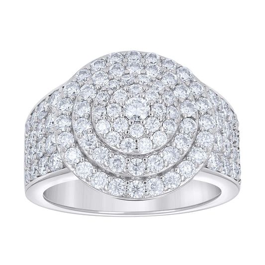 925 Sterling Silver Moissanite Ring S9