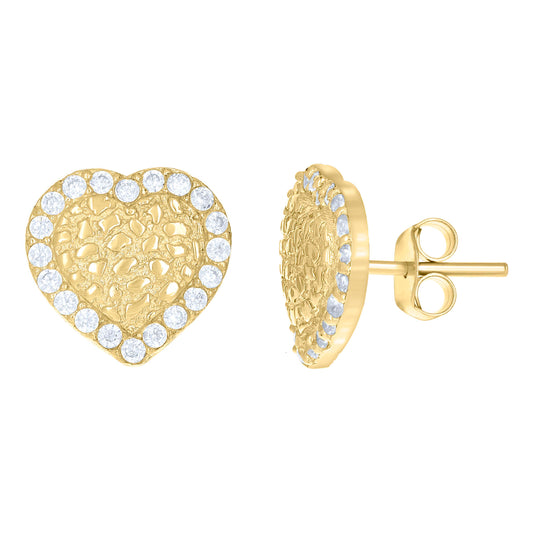 10Kt Gold Cz Earring