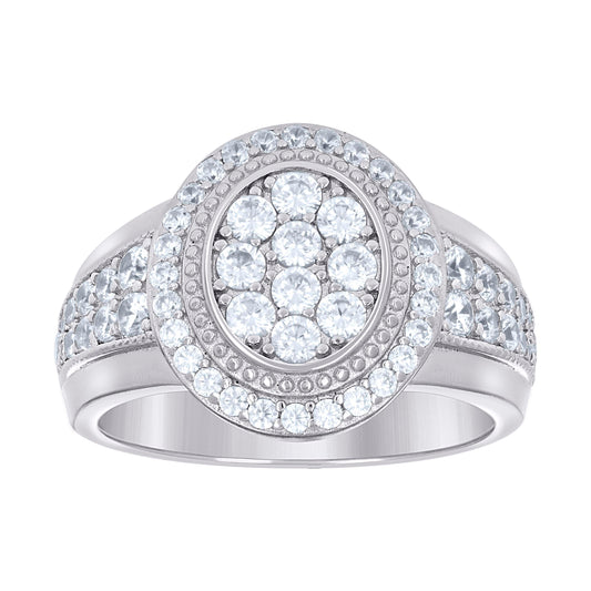 925 Sterling Silver Cz Ring S9